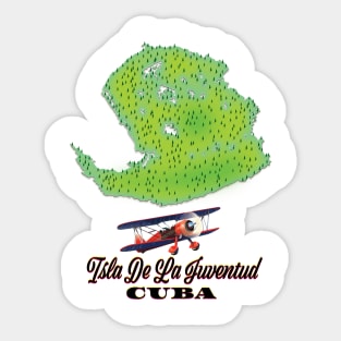 isla de la juventud map poster Sticker